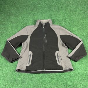 Black Diamond‎ Mens XL Soft Shell Jacket Black Gray Full Zip Outdoors